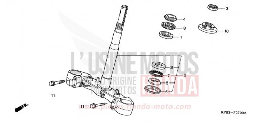 TIGE DE DIRECTION NSS2501 de 2001